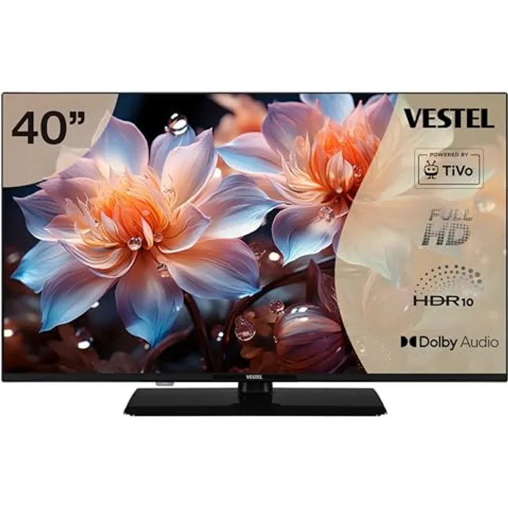 Vestel 40FT9740, 40 Zoll Smart TV Powered by TiVo, Full HD mit HDR, Triple-Tuner, LED TV, schwarz