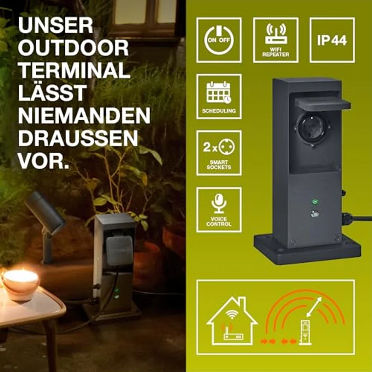 OSRAM SMART+ WiFi Outdoor Terminal EU, mit integriertem Repeater & 2 ...