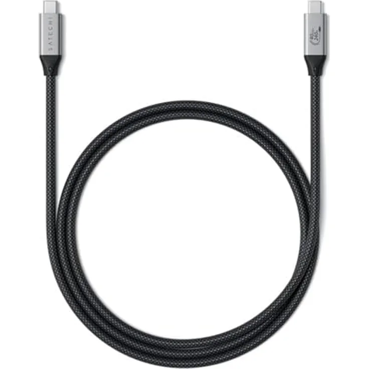 SATECHI USB 4 Pro-Kabel, 8K@60Hz/4K@120Hz, 240W Stromversorgung, 40 Gbps Datenübertragung, Schwarz (4 Fuß)