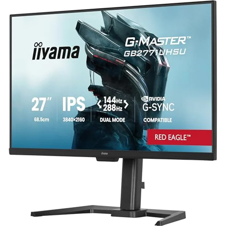 iiyama G-Master Red Eagle GB2771UHSU-B1, 27" IPS LED Gaming Monitor, 4K UHD 144 Hz / FHD 288 Hz, 0.8ms, G-SYNC, HDR400, Höhenverstellung, Pivot, schwarz – Bild 3