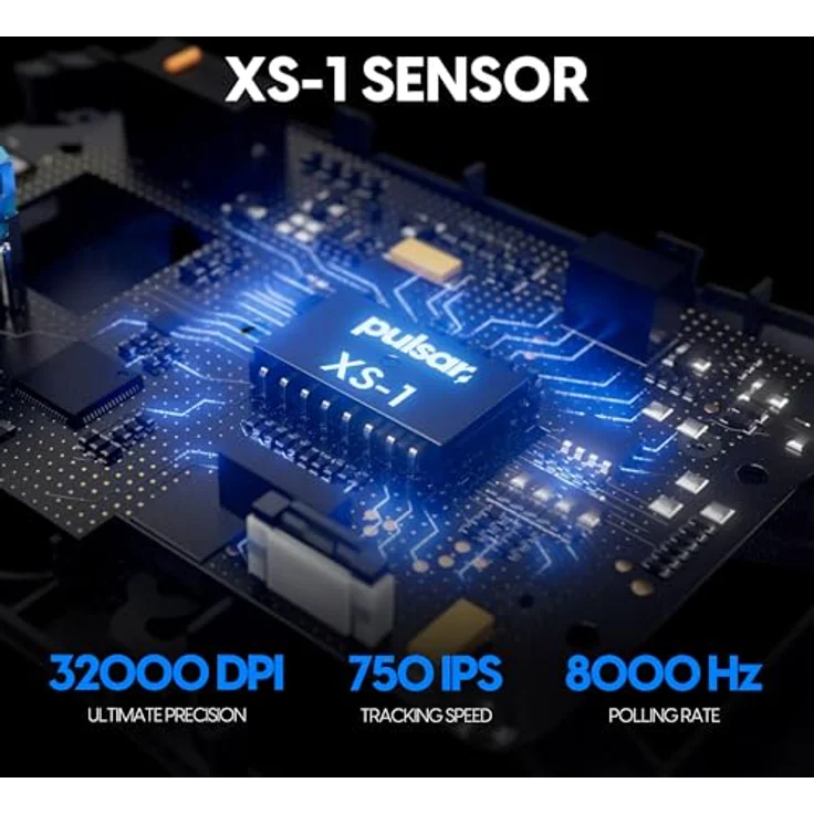 Pulsar Gaming Gears X2H v3 ES, kabellose Gaming-Maus, ultraleicht 53 g, 32000 DPI, 8K-kompatibel, symmetrisch, schwarz – Bild 3