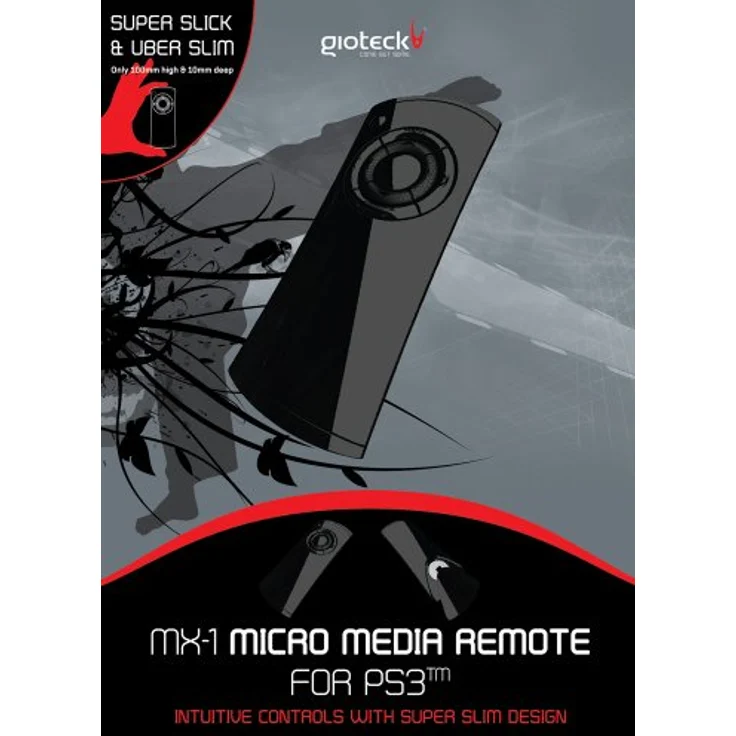 Gioteck MX1 Micro Media Remote Fernbedienung für Sony PS3, innovatives Design und energiebewusst, Schwarz – Bild 2