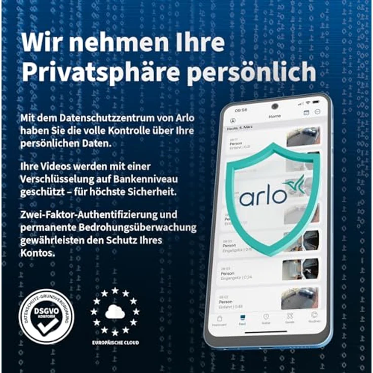 Arlo Essential 3 Indoor HD PTZ, Überwachungskamera mit 2K HD, KI-Erkennung, Nachtsicht, Alexa-kompatibel, Objektivverschluss, inklusive sicherer Testversion, 1 Kamera – Bild 5