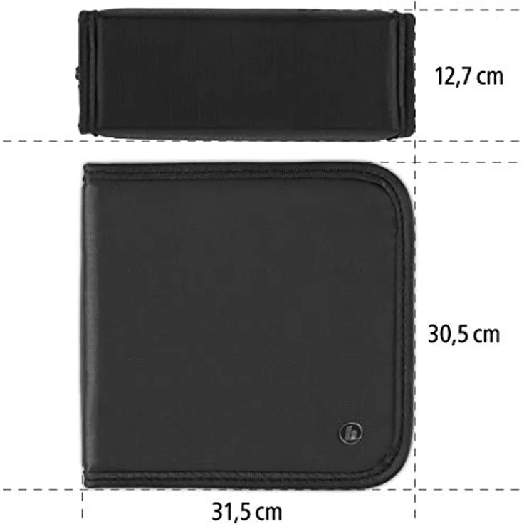 Hama CD-Wallet Nylon 304, Schwarz – Bild 3