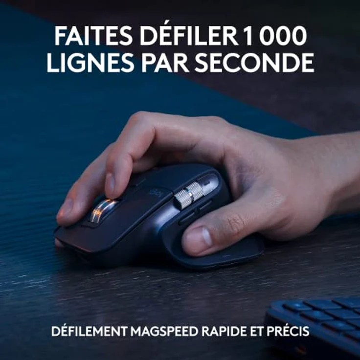 Logitech MX Keys S Combo: MX Master 3S, MX Keys S & MX Palm Rest- Graphit, Französisches AZERTY-Layout – Bild 4