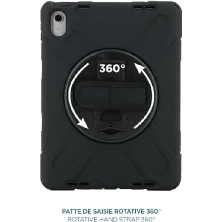 Mobilis Cover mit Schultergurt für iPad 11" 2025 (11. Gen) & iPad 10.9" (10. Gen) - Stoßfeste Schutzhülle mit Anti-Fall-Griffband und drehbarem Stativ – Bild 3