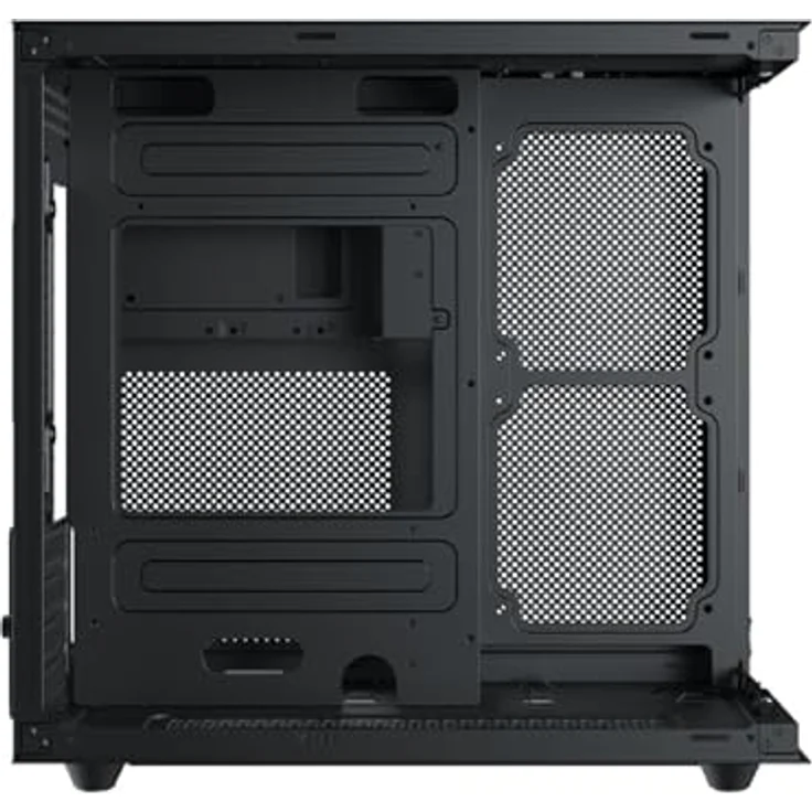 Xigmatek Aqua M Lite, Mini Tour Micro ATX PC-Gehäuse mit gläsernen Seitenpaneelen, schwarz – Bild 4
