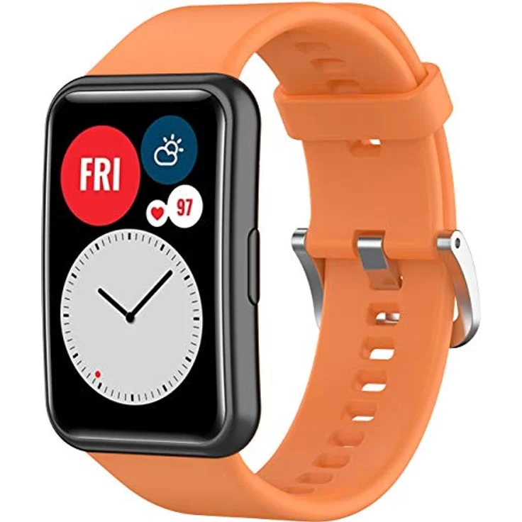 Shieranlee Armbänder für Huawei Watch Fit, weiches Silikon, atmungsaktives Sport-Ersatzarmband, diverses Farbangebot – Bild 1