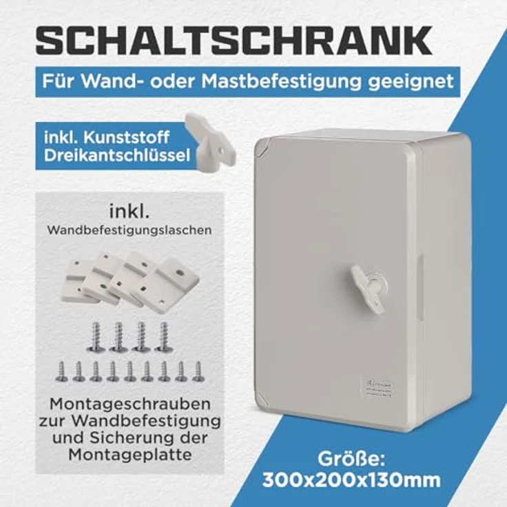 Boxexpert BXPPABSG200300130-F01 Switchboard cabinet 200 x 300 x 130 Acrylonitrile butadiene styrene Light grey 1 pc(s) – Bild 3