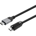 Vivolink USB-C Screw to USB-C Cable, 20 Gbps Datenübertragung, 100 Watt Leistung, Schraubverschluss