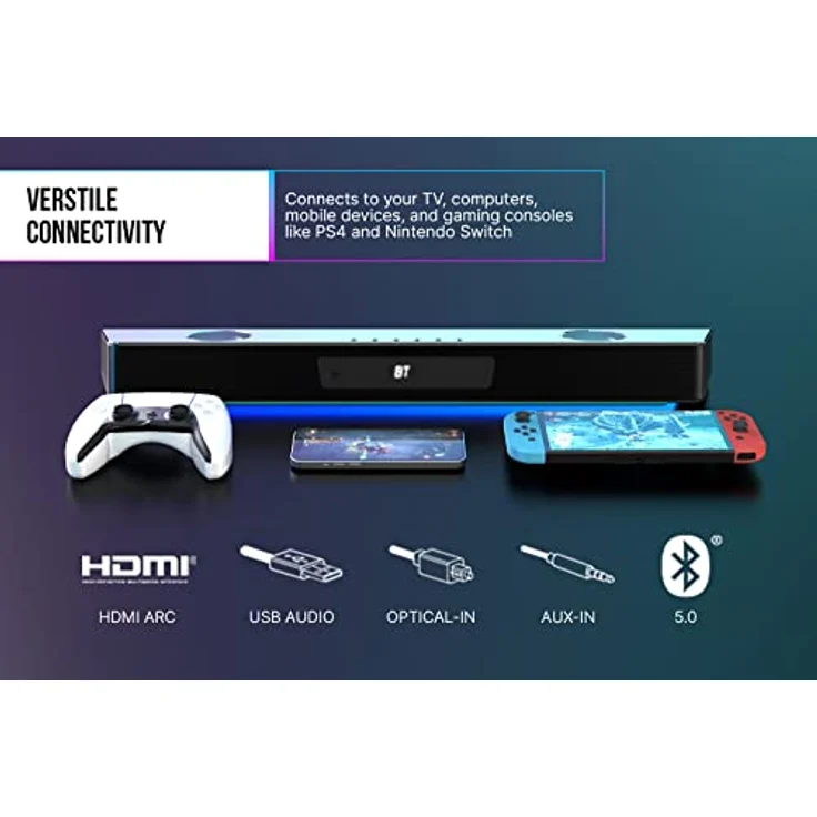 Creative Sound Blaster Katana V2X, 2.1 PC-Lautsprecher mit Dolby Audio, RGB-Beleuchtung und integriertem Mikrofon – Bild 6
