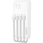 Dudao K6Pro Universal 10000mAh Power Bank with USB Cable, Type-C USB, White Light (K6Pro-white), Powerbank, Weiss