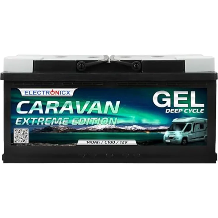 Electronicx Caravan EXTREME Edition Gel Batterie 140 AH 12V, wartungsfrei und auslaufsicher für Wohnmobil und Boot