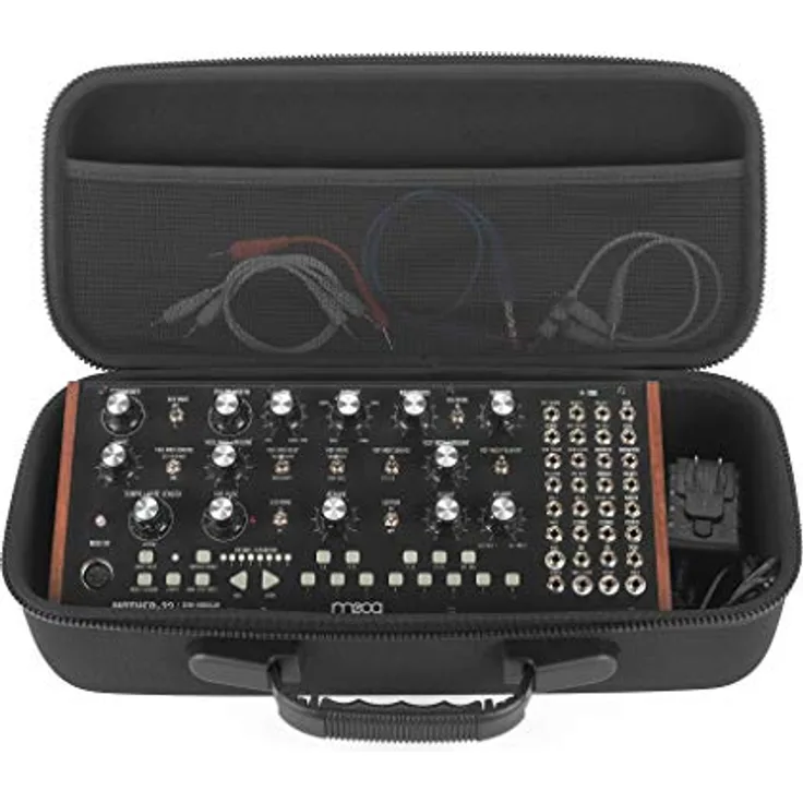Analog PULSE Case für Moog Mother-32, DFAM und Subharmonicon, robuster DJ-Koffer mit optimalem Schutz und Platz für Zubehör