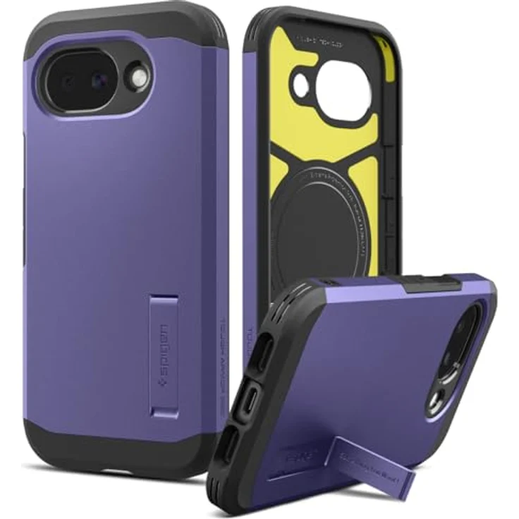 Spigen Tough Armor MagFit für Google Pixel 10a, Militärgeprüfte Hülle mit XRD-Pad Stoßdämpfung, Air Cushion Technologie, kompatibel mit MagSafe – Ash Violet – Bild 1