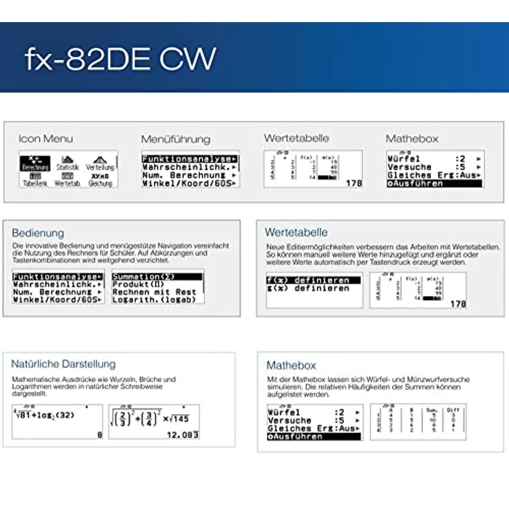 Casio FX-82DE CW ClassWiz technisch wissenschaftlicher Rechner – Bild 4