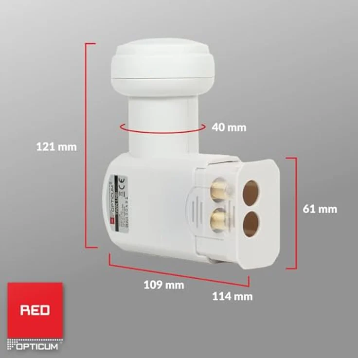 Opticum Twin LNB - LTP-04H - vergoldete Kontakte (Full HD, 3D) – Bild 4