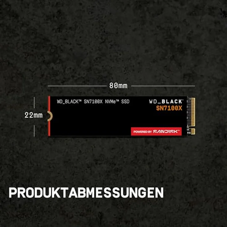 SanDisk WD_BLACK SN7100X SSD, NVMe M.2 2280, 4 TB, PCIe Gen4, bis zu 7.250 MB/s Lesegeschwindigkeit, offizielle ROG Xbox Ally-Lizenz – Bild 3