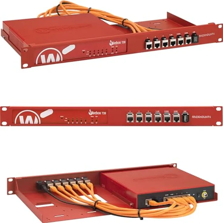 R RACKMOUNT·IT WatchGuard Firewall Industrial Rack Mount - 1U Server-Rackregal mit Kabelmanagement und Frontgeschirmter Kupplung, belüftet, benutzerdefiniertes 19-Zoll-Rack - RM-WG-T6i