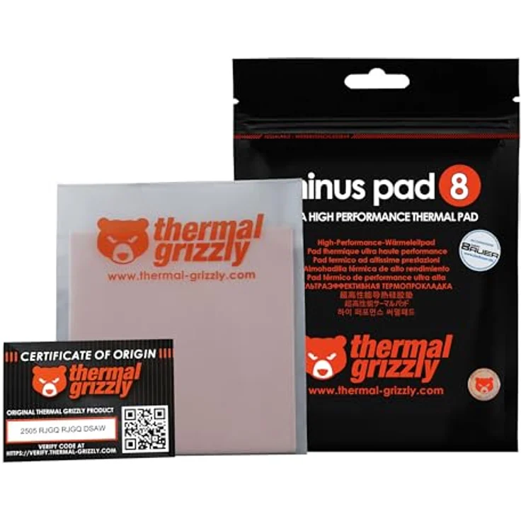Thermal Grizzly Minus Pad 8, Wärmeleit-Pad 100x100x1,0 mm, hohe Wärmeleitfähigkeit, elektrisch isolierend – Bild 6