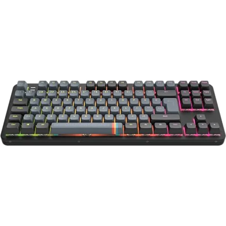 Dark Project ALU87A Midnight Mechanische Gaming-Tastatur | ISO Multi | Hot-Swap | G3MS Zircon Speed-geschmierte Schalter | Gefettete Stabilisatoren | Flex Gasket Mount | Aluminium | TKL 80% | RGB
