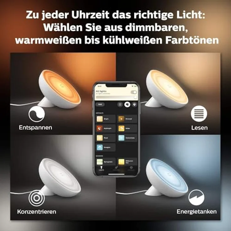 Philips Hue White & Col. Amb. Bloom Tischleuchte weiß 500lm Bluetooth – Bild 6