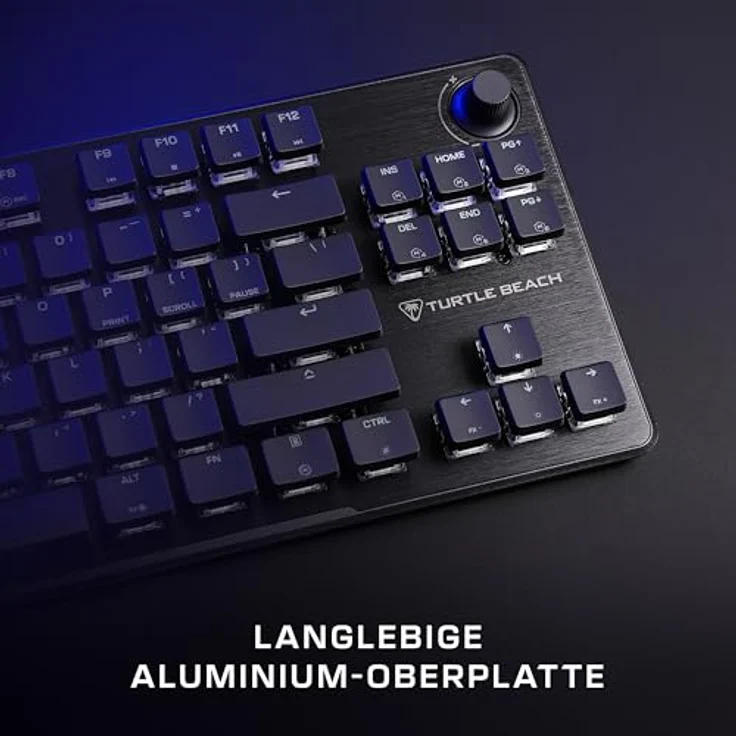 Turtle Beach Vulcan II TKL, RGB Tenkeyless Mechanische Gaming-Tastatur für PC – Hot-Swap-fähige lineare Schalter, Lautstärkeregler, Geräuschdämpfung, Anti-Ghosting – Bild 2