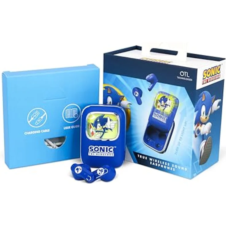 OTL Sonic The Hedgehog Slide TWS-Ohrhörer mit Ladehülle In-Ear-Kopfhörer, Bluetooth, Smart Touch Control, Sonic-Design – Bild 6