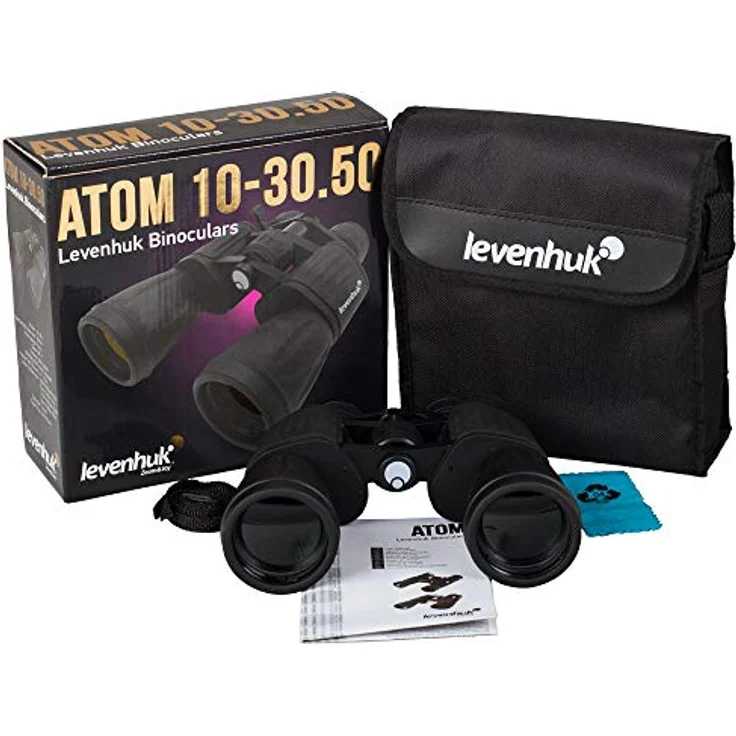 Levenhuk Atom 10-30x50, Fernglas mit Porroprisma, Anthrazit, 10-30-fache Vergrößerung, 50 mm Objektiv – Bild 2