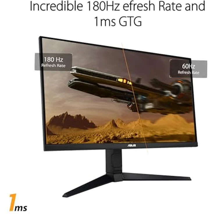 ASUS TUF Gaming VG279QL3A - 27 Zoll Full HD Monitor - 180 Hz, 1ms GtG, FreeSync, Adaptive-Sync, ELMB Sync, DisplayHDR 400 - Fast-IPS Panel, 16:9, 1920x1080, DisplayPort, HDMI, ergonomisch, Speaker - Schwarz – Bild 4