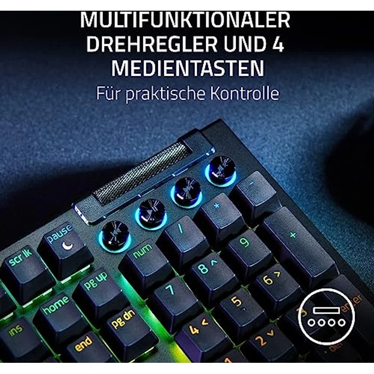 Razer BlackWidow V4 Mechanische Gaming-Tastatur, RGB-Beleuchtung, DE Layout, Schwarz – Bild 7