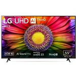 LG 55UR80006LJ 140 cm (55 Zoll) UHD Fernseher (Active HDR, 60 Hz, Smart TV) [Modelljahr 2023]