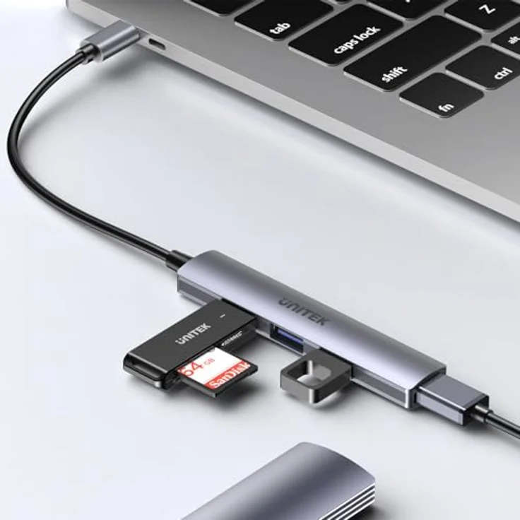 UNITEK h1208b USB Hub, Mehrfarbig, kompakte Maße 10,5 x 10,5 x 3 cm – Bild 6