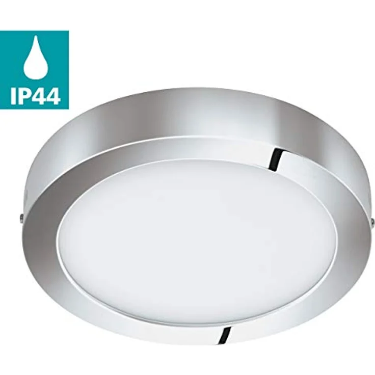 EGLO LED Deckenleuchte Fueva 1, 1 flammige Deckenlampe, Chrom/Weiß, Ø 30 cm, warmweiß, IP44 – Bild 2