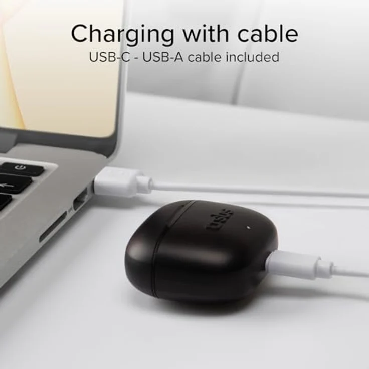 SBS Go Pods TWS Semi-In-Ear-Kopfhörer, True Wireless Stereo mit Ladehülle, integriertes Mikrofon, Touch-Steuerung, 12 Stunden Wiedergabe, Schwarz – Bild 5