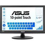 ASUS VT168HR - 15,6 Zoll HD Touch Monitor - 10 Punkt Multi-Touch, Flimmerfrei, Blaulichtfilter, 60 Hz, 16:9 TN Panel, 1366x768 - HDMI, D-Sub, Vesa 75x75