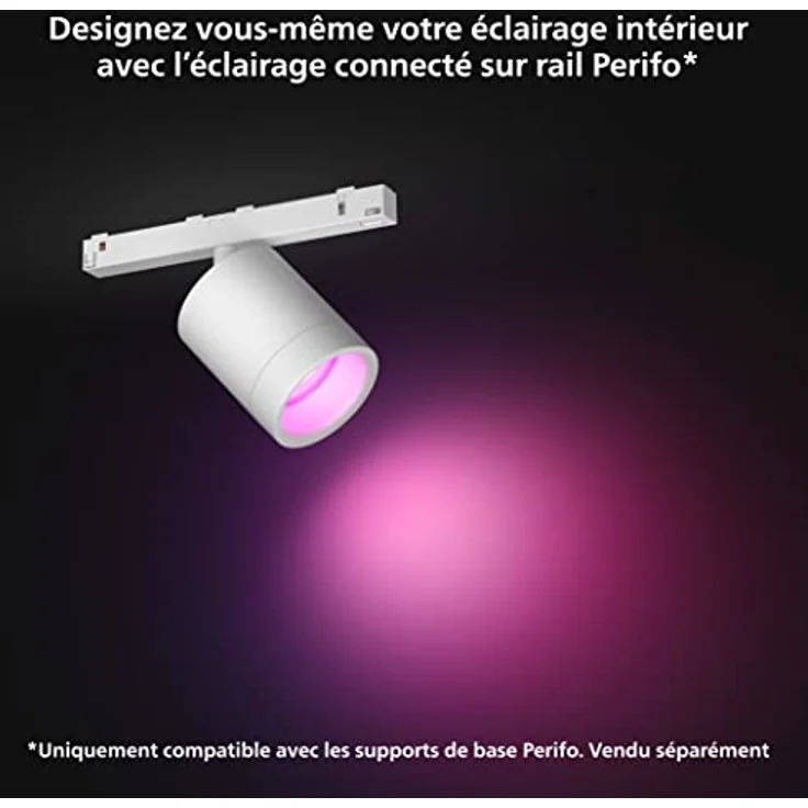 Philips Hue White & Color Amb. Perifo Erweiterungsspot, dimmbar, 16 Mio. Farben, steuerbar via App, kompatibel mit Amazon Alexa, Apple HomeKit & Google Assistant, weiß – Bild 2