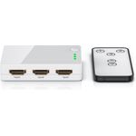 CSL Audio / Video Matrix-Switch, 3-Port HDMI Verteiler mit Verstärker, 3D, Full HD, inkl. Fernbedienung