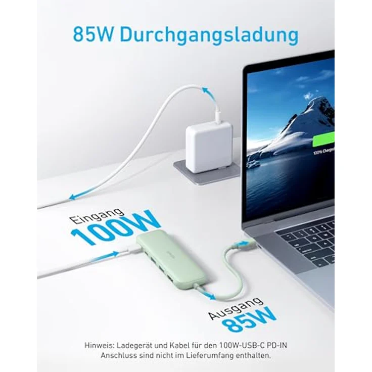Anker USB C Hub, 332 USB-C Hub (5-in-1) mit 4K HDMI Display, 5Gbps Datenanschluss und 2 USB-A Ports, Schwarz – Bild 3