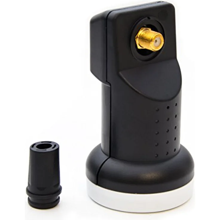 PremiumX PXS45 Camping Sat Anlage, 45 cm Satelliten-Schüssel mit Single LNB, 4K UHD, 10m Kabel, 2x F-Stecker, schwarzes Dreibein Stativ für Wohnwagen – Bild 3