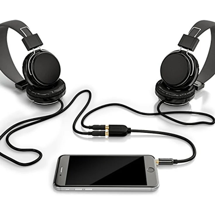 deleyCON AUX Stereo Audio Klinken Adapter, 2x 3,5mm Buchse auf 1x 3,5mm Stecker, Metall vergoldet, Schwarz, hohe Soundqualität für HiFi-Anlagen – Bild 5