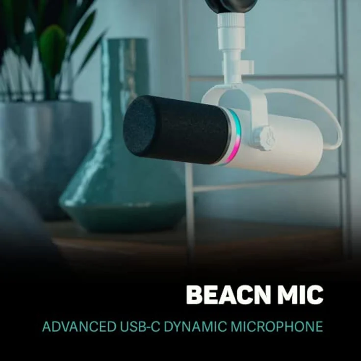 BEACN Light Dynamic USB-Mikrofon für PC | Professionelles Podcast- und Streamingmikrofon mit RGB-Beleuchtung, integrierter Software und 3 m USB-C-Kabel – Bild 2