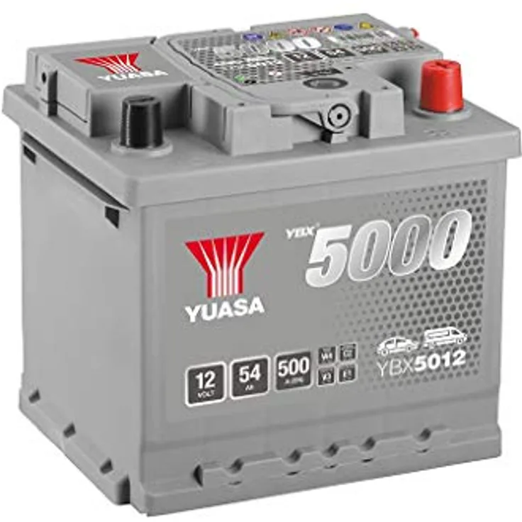 Yuasa Silver High Performance Autobatterie 12V 54Ah, Poltyp T1, Erstausrüstungsqualität, leistungsstark