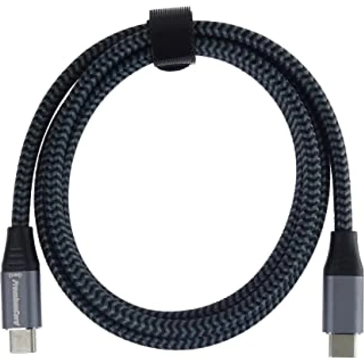 PremiumCord USB-C 3.2 Gen 2x2 Verbindungskabel, Datenkabel SuperSpeed bis zu 20Gbit/s, Ladenkabel bis zu 5A, USB 3.2 Generation 2x2 Typ C Stecker, Farbe Schwarz/Grau, Länge 0,5m – Bild 5