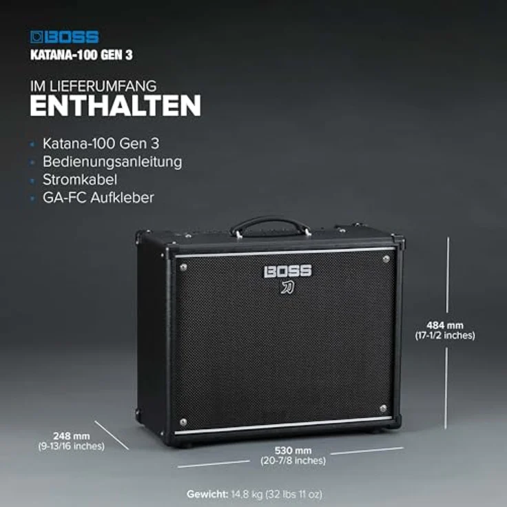Boss by Roland Katana 100 Gen 3, Gitarren-Verstärker mit 4 Kanälen, 100 W, 12 Zoll Lautsprecher, vielseitige Effekte und USB-C Anschluss – Bild 6