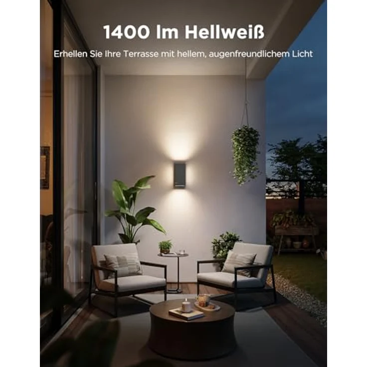 Govee Outdoor UpDown Wandleuchte RGBICWW, 1400LM, IP66 wasserdichte LED Wandleuchte mit 64 Szenenmodi, kompatibel mit Matter, Alexa und Google Assistant, 2er-Pack – Bild 3