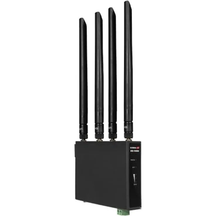 Edimax D4G-7459AC, Industrial 4G LTE AC1200 Wi-Fi 5 DIN-Rail Router mit Auto-Failover, dualer DC-Stromversorgung und breitem Temperaturbereich von -20°C bis 70°C