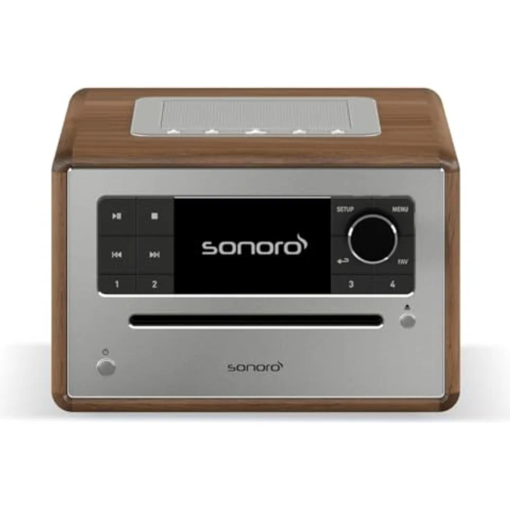 sonoro Elite Internetradio mit CD-Player & Bluetooth, DAB Plus, WLAN, Weckerfunktion, Walnuss – Bild 2