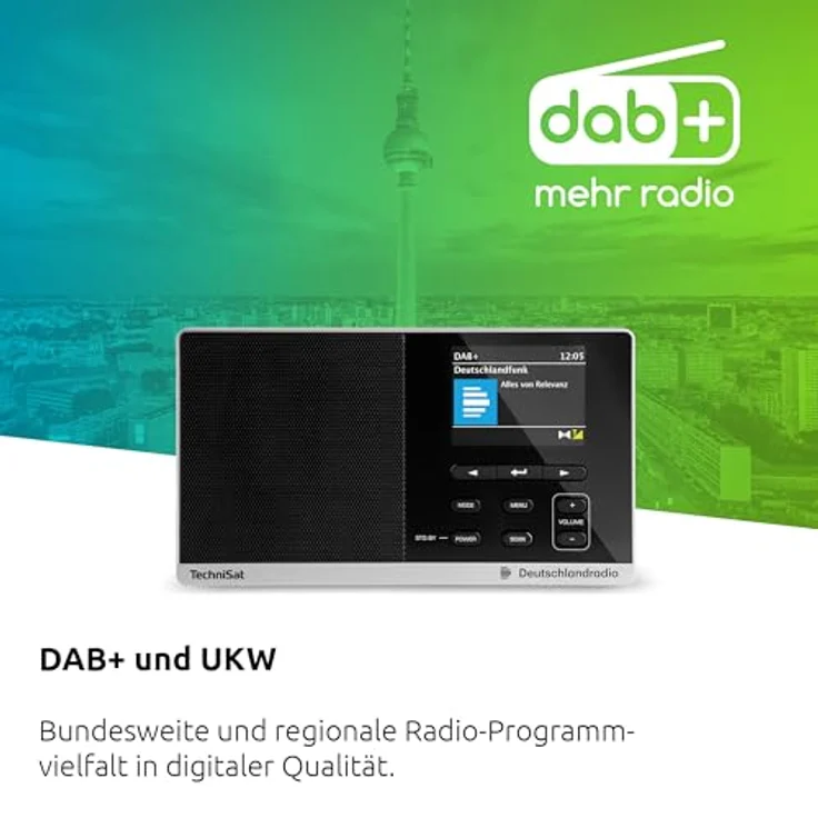 TechniSat DIGITRADIO 215 ASA Deutschlandradio Edition, Küchenradio mit DAB+/UKW, 2,8 Zoll TFT-Farbdisplay und ASA-Warnfunktion – Bild 2