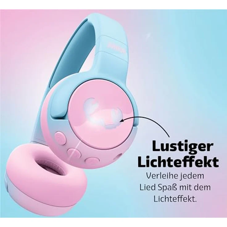 Fresh 'n Rebel Code Junior, Kabellose Bluetooth-Kopfhörer für Kinder, sicherer Klang (<85dB), LED-Lichteffekte, 48 Std. Spielzeit (Cool Candy) – Bild 3